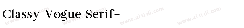 Classy Vogue Serif字体转换